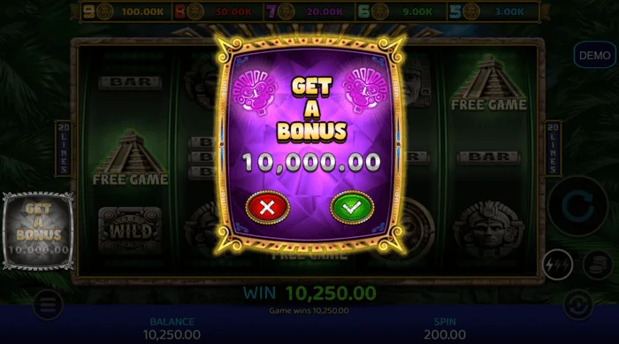 Mayan Madness - Bonus Buy-skærm